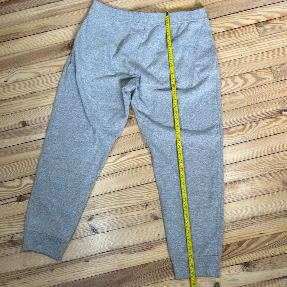 The North Face Mens Gray Heather Fleece Jogger Sweatpants XL Embroidered Logo
